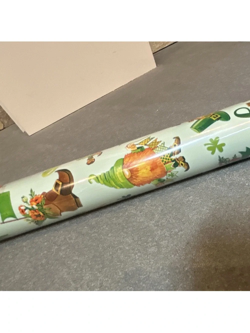 Festive St. Patrick's Day Reversible Lucky Green and Gold Gift Wrap